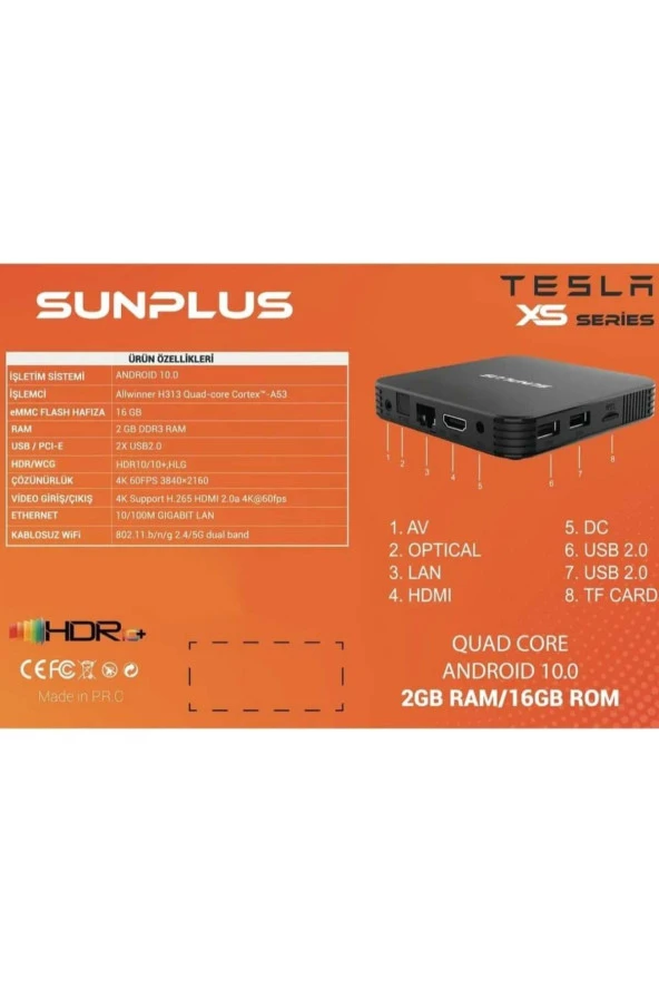 Sunplus Tesla XS Series 16 GB 4K Android TV Box - 3
