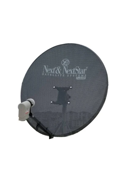 Next&NextStar  85 Cm Delikli Gri Renk Ofset Çanak Anten + Tekli Lnb ürün görseli