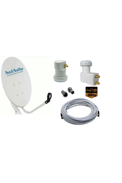 Next&NextStar 75 Cm Çanak Anten Takımı + İkili Lnb + 25 Metre Kablo - Resim 4
