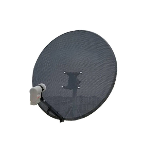 80 Cm Delikli 0,6 Mm. Gri Renk Ofset Çanak Anten + Lnb - 2