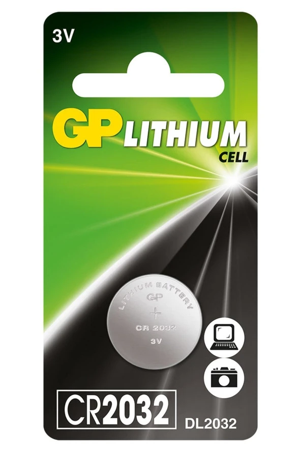 Tekli CR2032 3V Lityum Düğme Pil (GPCR2032-U1)
