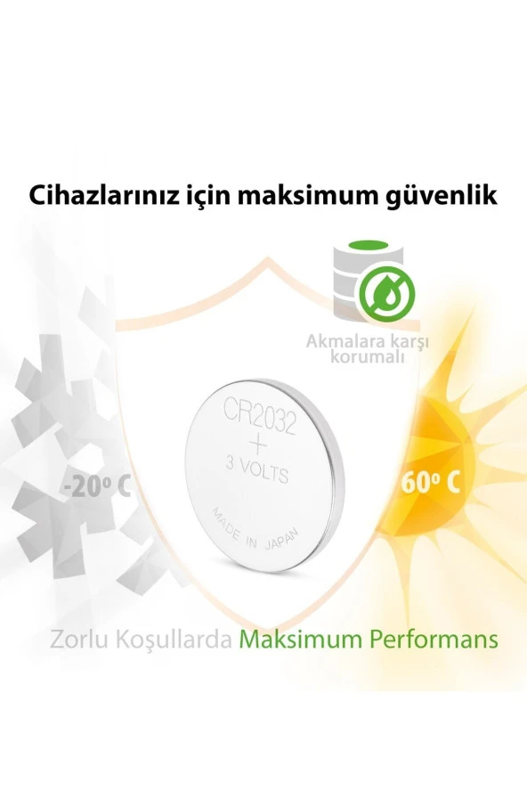 Tekli CR2032 3V Lityum Düğme Pil (GPCR2032-U1) - 3