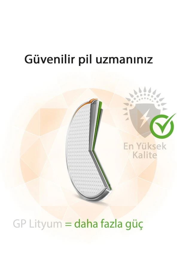 Tekli CR2032 3V Lityum Düğme Pil (GPCR2032-U1) - 4