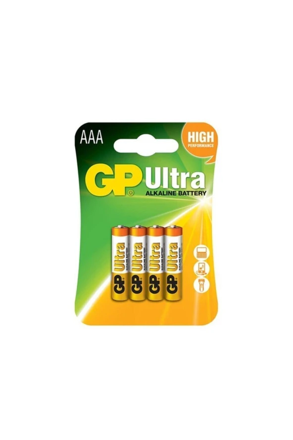 Gp Ultra Alkalin 4lü Aaa Boy Ince Kalem Pil (GP24AU-U4)