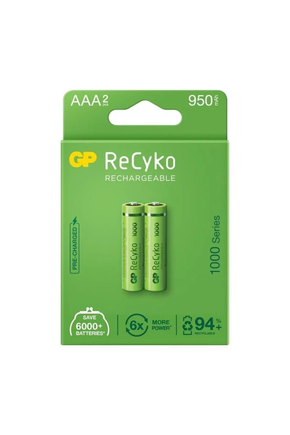 100aaahce-5eb2 950mah Aaa Şarjlı Pil 2 Li