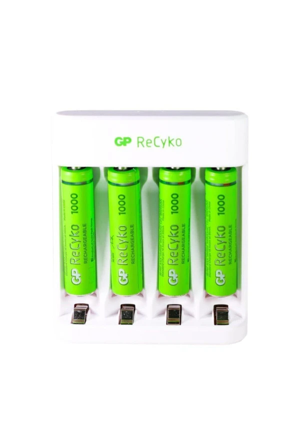 Recyko E411 Usb Aa-aaa Şarj Cihazı + Recyko 1000 Mah Aaa Ince Pil 4lü