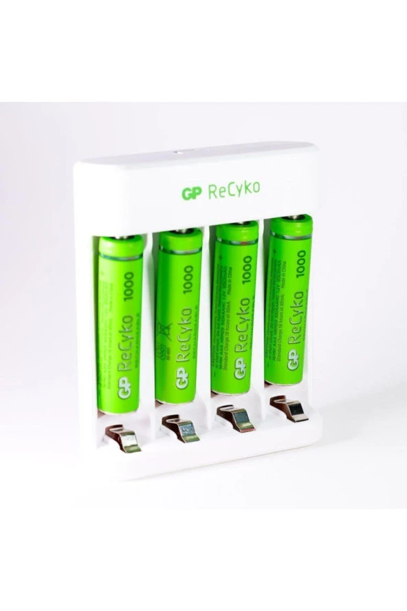 Recyko E411 Usb Aa-aaa Şarj Cihazı + Recyko 1000 Mah Aaa Ince Pil 4lü - 4