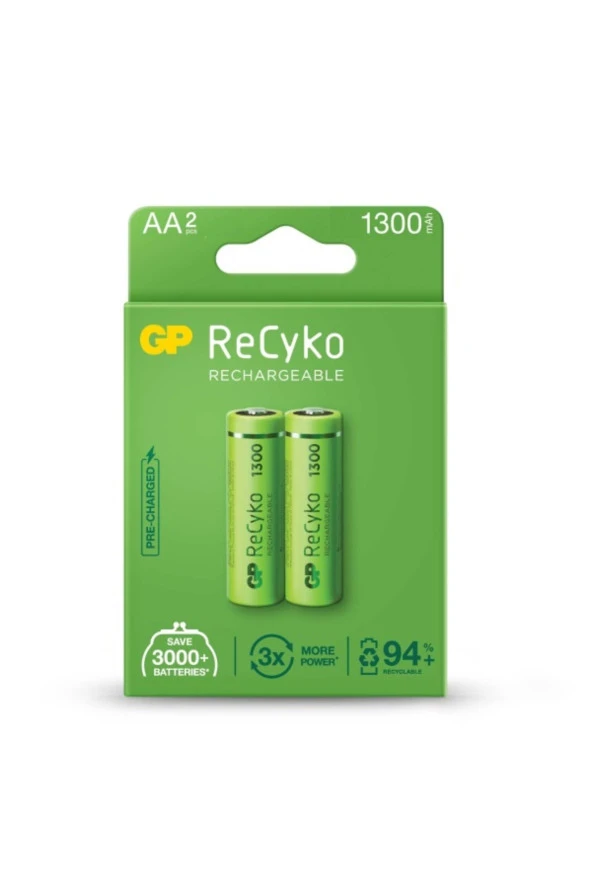 Aa 1300 Mah Şarjlı Kalem Pil 2li Paket 130aahcemtr-2gb