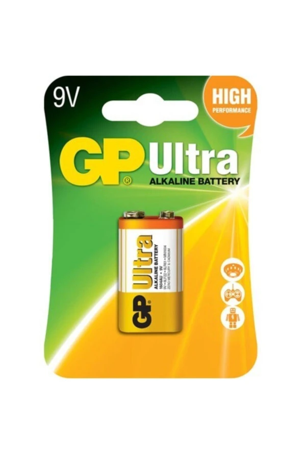 Gp Ultra Alkalin Tekli 9v Kare Pil (GP1604AU-U1)