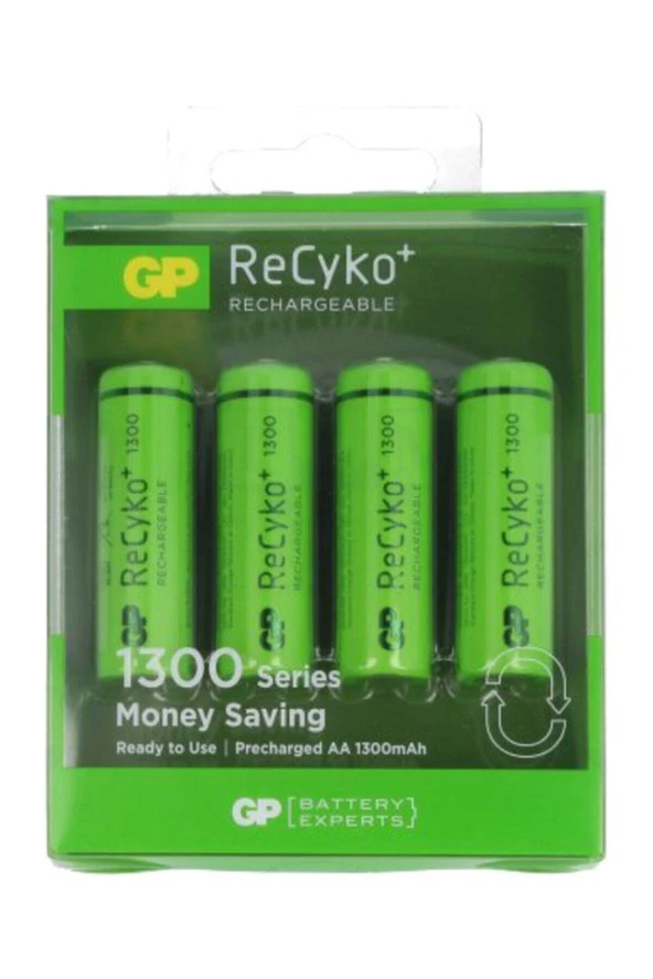 Recyko 1300 Aa Kalem Ni-mh Şarjlı Pil, 1.2 Volt, 4lü Kart