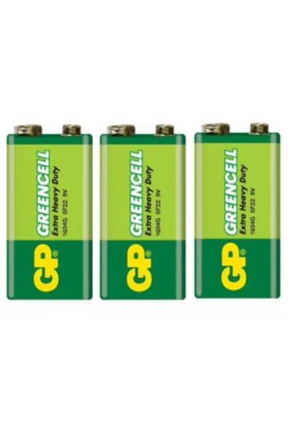 3 Adet 1604g-b Greencell Extra Güçlü 9 Volt Pil (9VOLT ÇİFT BAŞLI PİL)