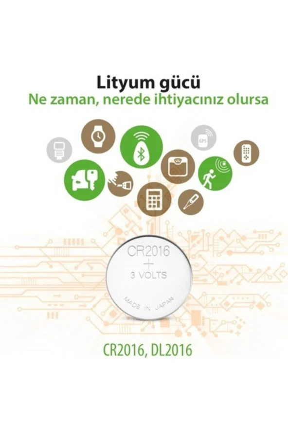 Gp Cr-2016 Lityum 3 Volt Pil 5li - 2