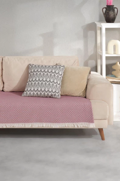 Halfy | Koltuk Örtüsü 100x210 Cm | Natural Pamuklu Koltuk Şalı | Çekyat Örtüsü - 5