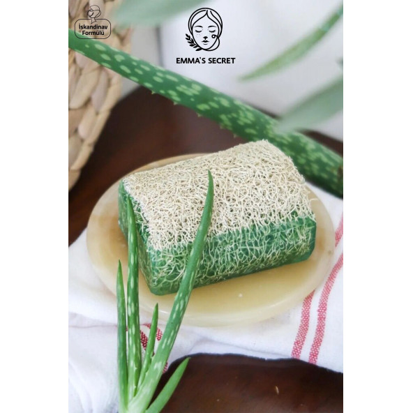 EMMAS SECRET Doğal Kabak Lifli Aloe Vera Sabunu - İskandinav formülü 125 gr - 4