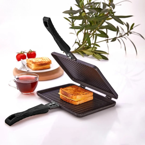 Polo Chef OTM-124 Tospik Tost Tavası Granit Ocak Üstü Tost Makinesi - El Tost Makinesi - 2