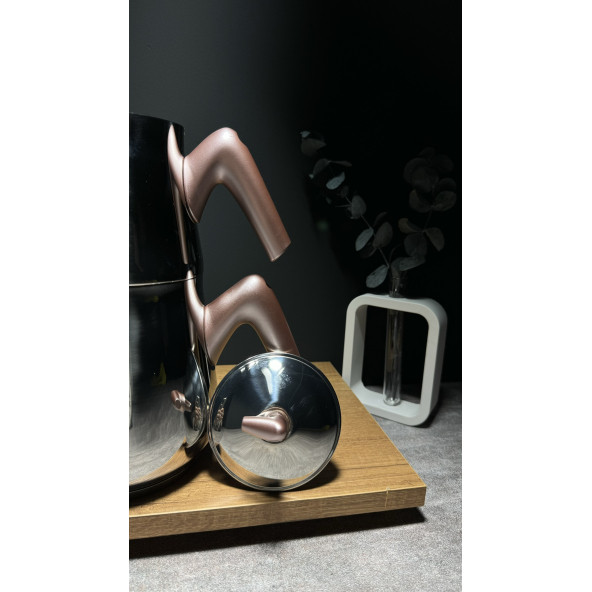 ÇELİK 304 AİLE ÇAYDANLIK PİRAMİT - 2