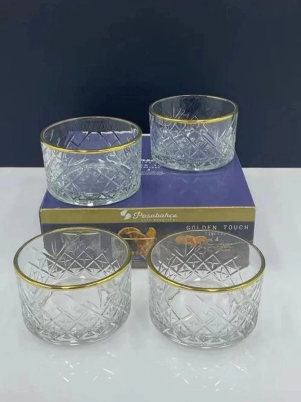 Paşabahçe 530040G Timeless Golden Touch 4lü Çerezlik Takımı - 2