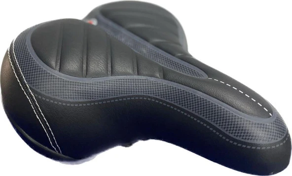 Forte GT 317 Bisiklet Geniş Yaylı Deri Sele Yumuşak Ve Rahat Bisiklet Koltuğu Yaylı Ortopedik Koltuk