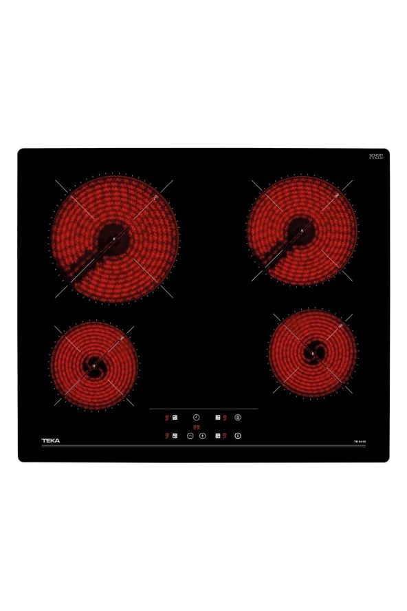 Teka TB 6415 Vitroseramik Elektrikli Siyah Ankastre Ocak