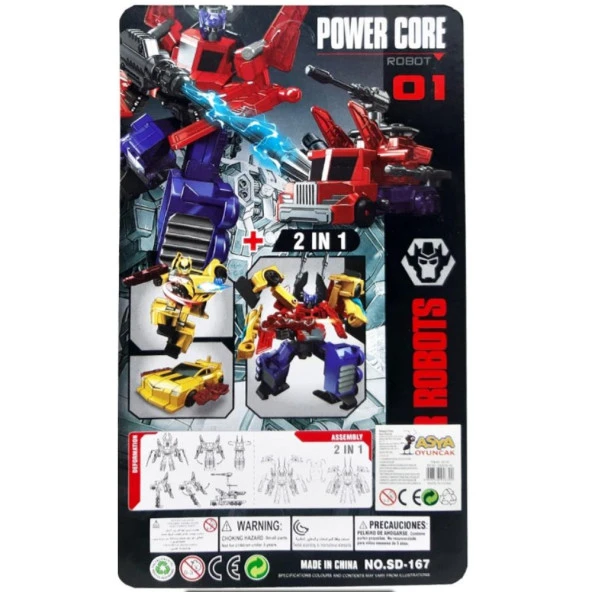 Transformers Robota Dönüşen Araba - SD-167 - Mavi - Resim 2