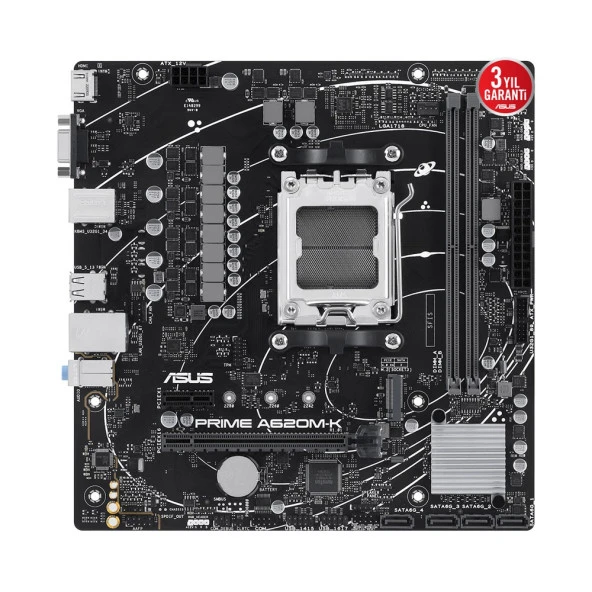 ASUS PRIME A620M-K AMD A620 AM5 DDR5 6400MHz USB3.2 mATX Anakart - 6