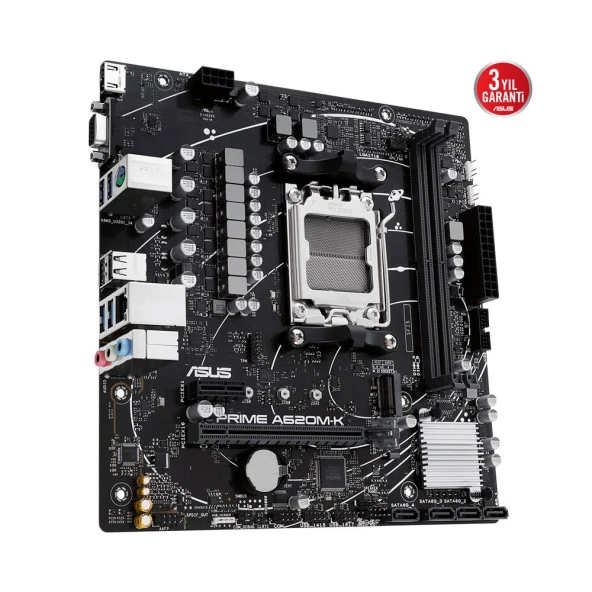 ASUS PRIME A620M-K AMD A620 AM5 DDR5 6400MHz USB3.2 mATX Anakart - 7