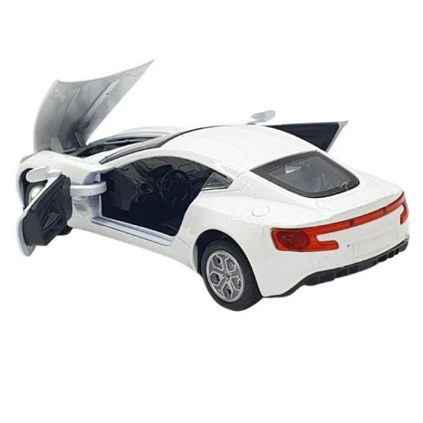 Aston Martin - Çek Bırak Spor Araba Işıklı Sesli  - XL80138-28L - Beyaz - 4