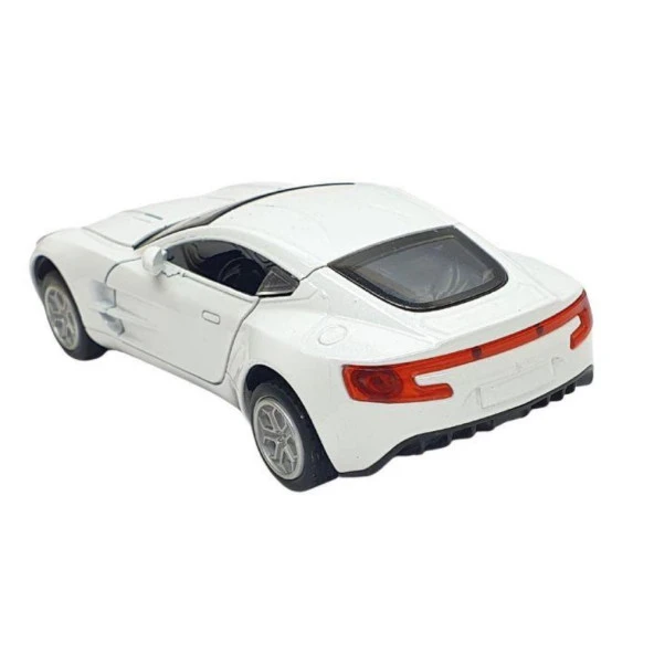 Aston Martin - Çek Bırak Spor Araba Işıklı Sesli  - XL80138-28L - Beyaz - 5