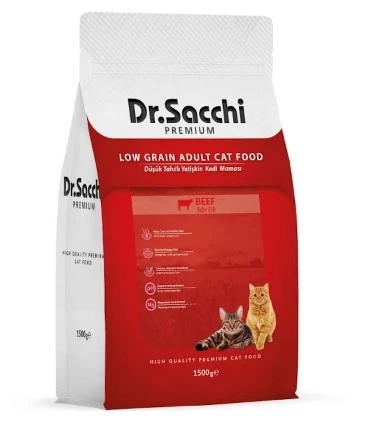 Dr.Sacchi Sığır Etli Yetişkin Kedi Maması 1.5 Kg