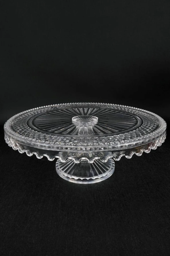 Digithome Cam Kek ve Pasta Sunum Standı Yuvarlak 28 Cm – SN.KRY.001 C1-1-288 - Resim 3