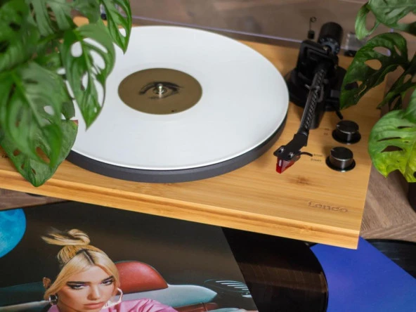 Lenco LBT-335 BA Bluetoothlu Bambu Gövdeli Ortofon 2M Kırmızı Kartuşlu Pikap Plak Çalar - 8