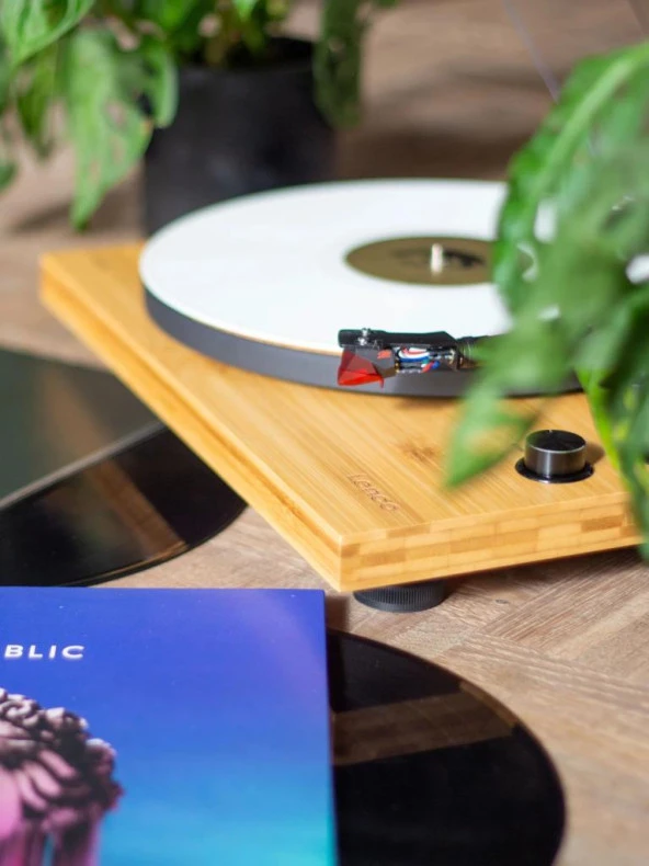 Lenco LBT-335 BA Bluetoothlu Bambu Gövdeli Ortofon 2M Kırmızı Kartuşlu Pikap Plak Çalar - 9