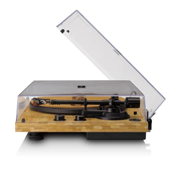 Lenco LBT-335 BA Bluetoothlu Bambu Gövdeli Ortofon 2M Kırmızı Kartuşlu Pikap Plak Çalar - 10