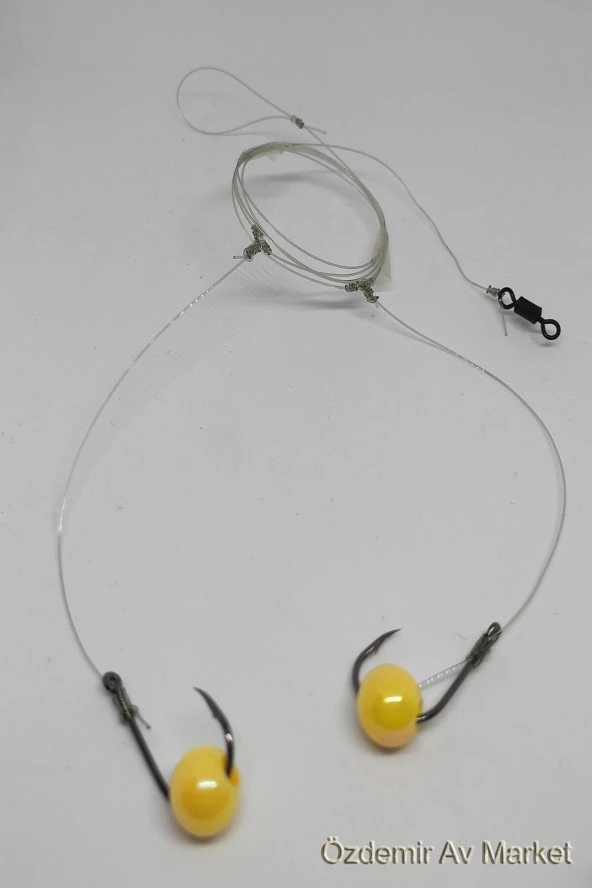 SR SazanRig 2 Iğneli Janjan Boncuklu Hazır Sazan Takımı (3 Adet) - Resim 3