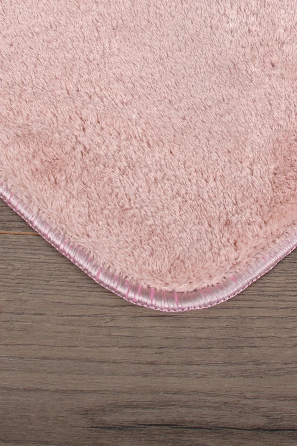 Relax Pudra Köşeli 60x100 + 50x60 cm 2li Pufidik Banyo Paspası Seti Kaymaz Klozet Takımı - 2