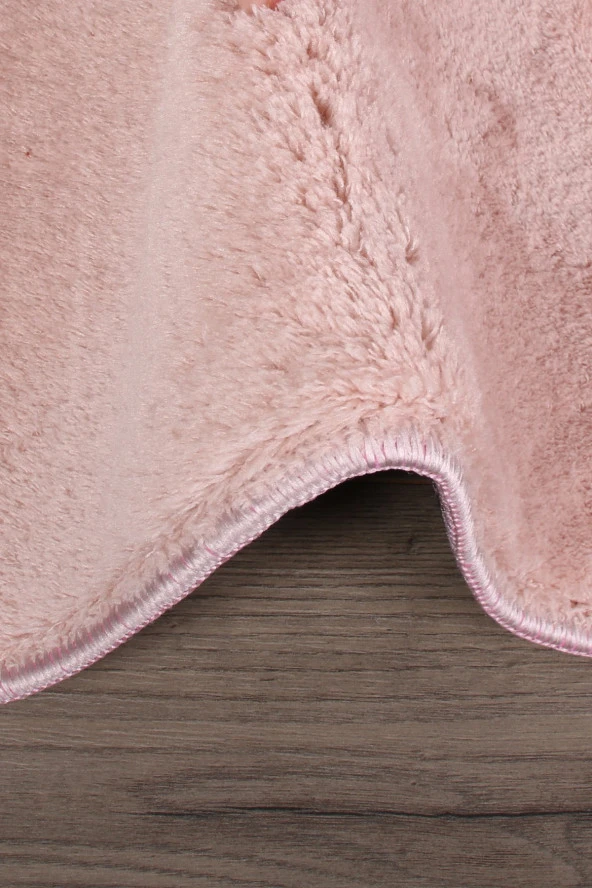 Relax Pudra Köşeli 60x100 + 50x60 cm 2li Pufidik Banyo Paspası Seti Kaymaz Klozet Takımı - 3