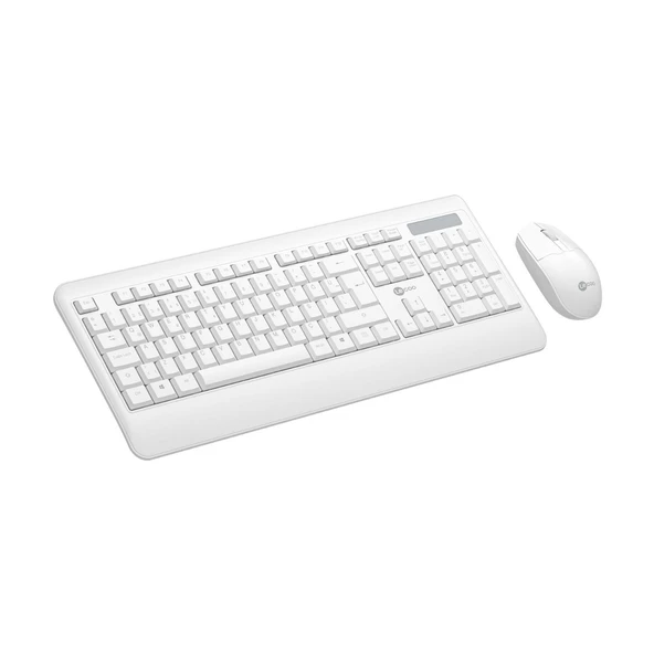 Lecoo KW202 Q Türkçe Kablosuz Beyaz Klavye + Mouse Seti - 2