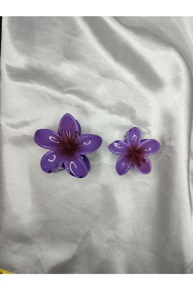 Orta Boy 6'lı Rengarenk Lotus Çiçeği Mandal Toka 6 Cm - 4