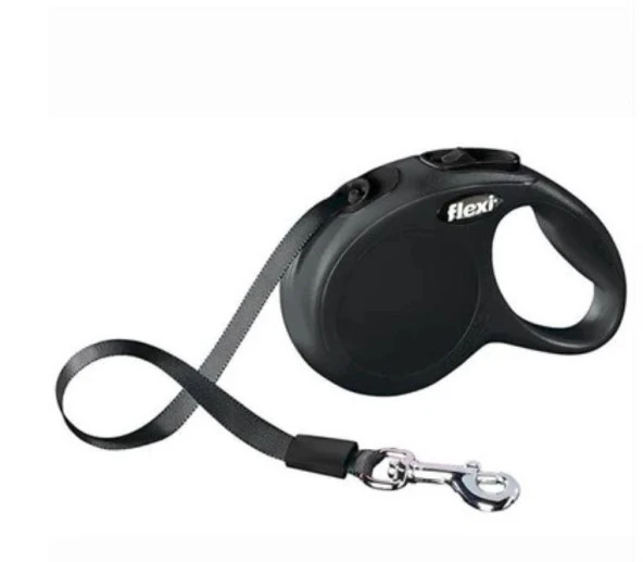 Flexi New Classic Medium 5m Şerit Gezdirme Siyah