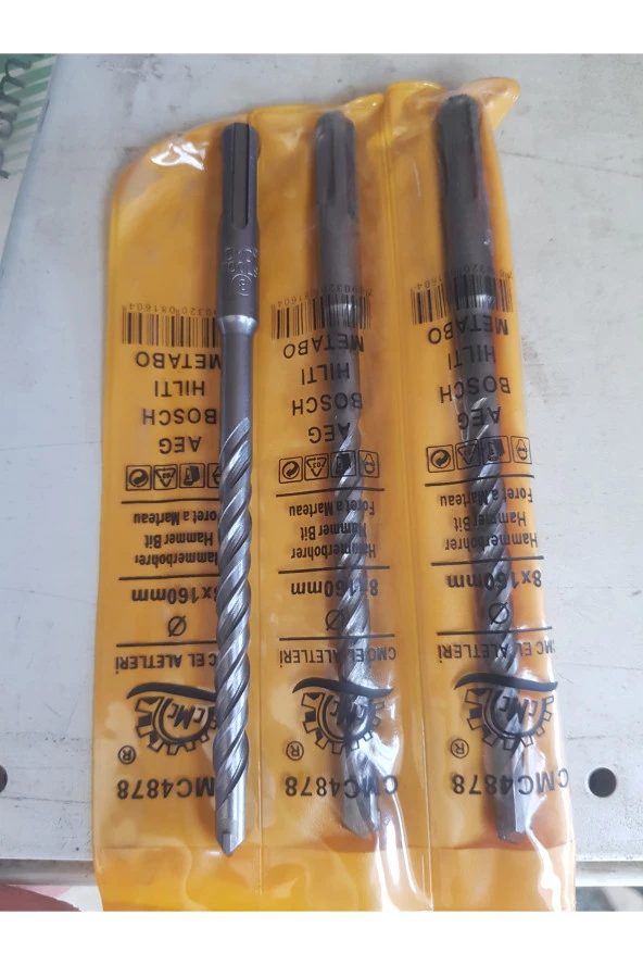 8mm hilti ucu 8x160mm hss 3 Adet - 2