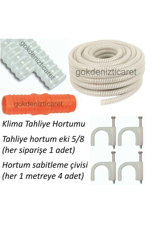 Klima Atık Su Tahliye Hortumu Hortum Eki ve Hortum Sabitleme Çivisi - 2