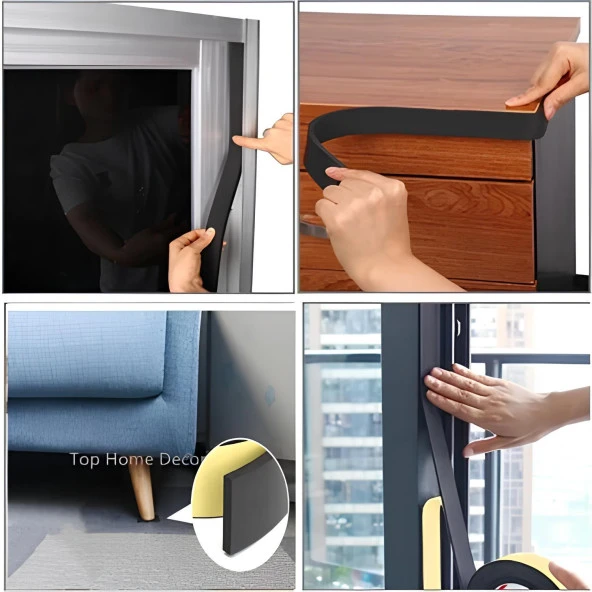 Contacall Endüstriyel EVA 4mm x 30 mm Çift Taraflı Yapışkan Bantlı Yalıtım Süngeri - Resim 2