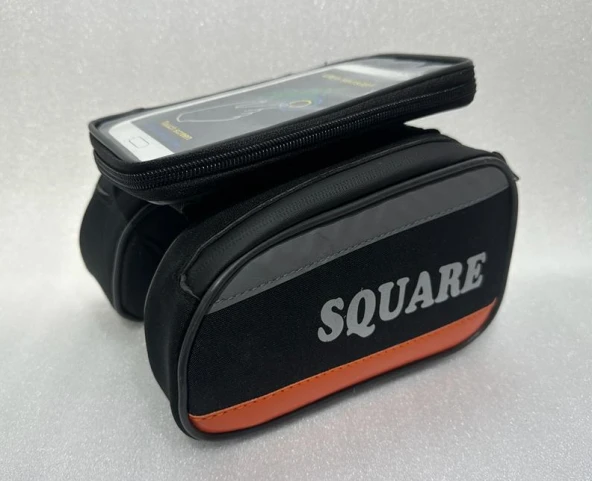 SQUARE S-250 Kadro Üstü Heybe Çanta - SİYAH TURUNCU