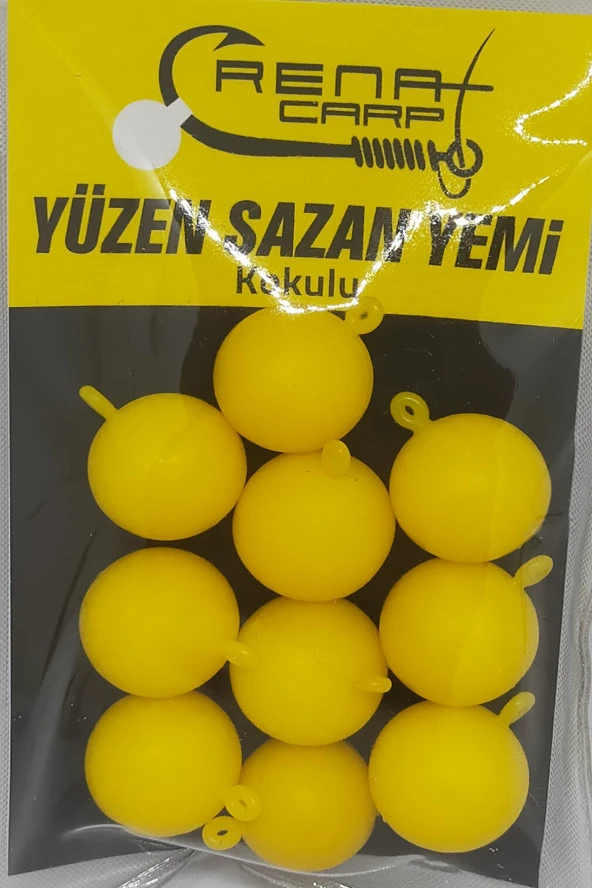 Yüzen Kulplu Kokulu Sarı Top Sazan Yemi 16 Mm (10 Adet)