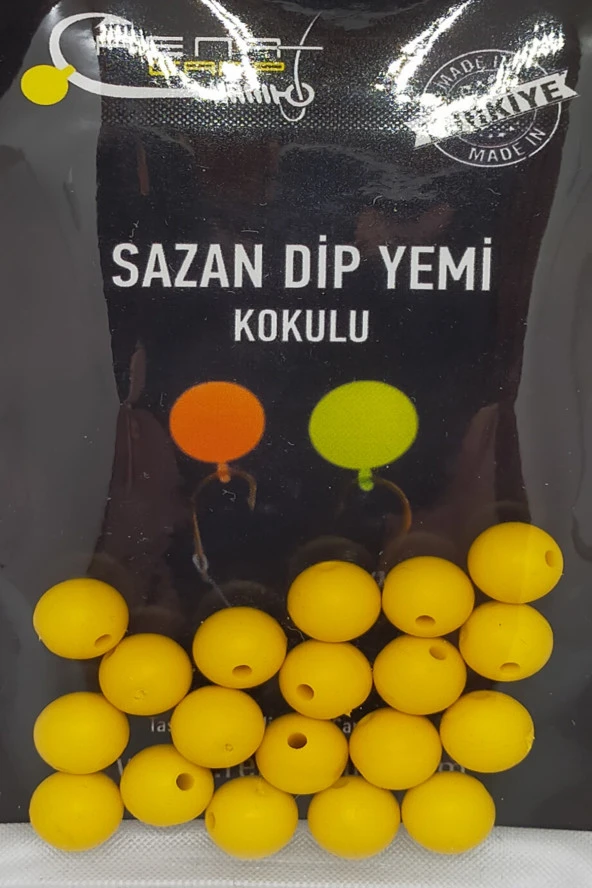 Delikli Kokulu Sarı Top Sazan Dip Yemi 9 Mm (20 Adet)