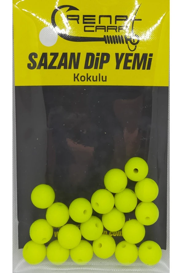 Delikli Kokulu Fluo Yeşil Top Sazan Dip Yemi 9 Mm (20 Adet)