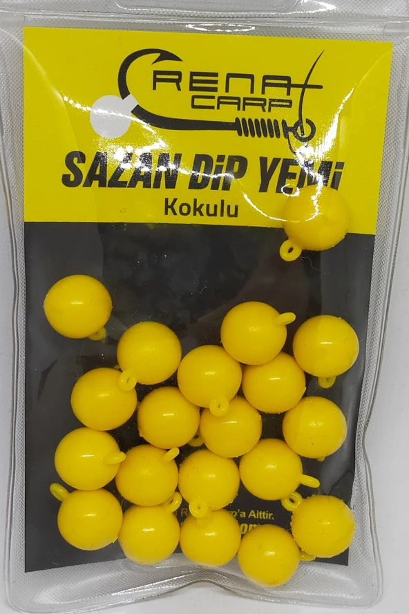 Kulplu Kokulu Sarı Top Sazan Dip Yemi 12 Mm (20 Adet)