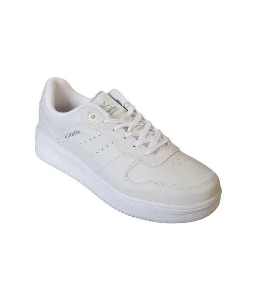KİNETİX Unisex 36-40 Beyaz Cilt Kalın Taban Sneaker Günlük Spor Ayakkabı