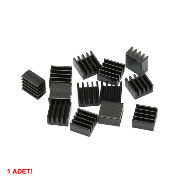 8.8mm x 8.8mm x 5mm Alüminyum Metal Soğutucu Blok Radyatör Amfi Led Entegre Transistor Vga Ram - 6