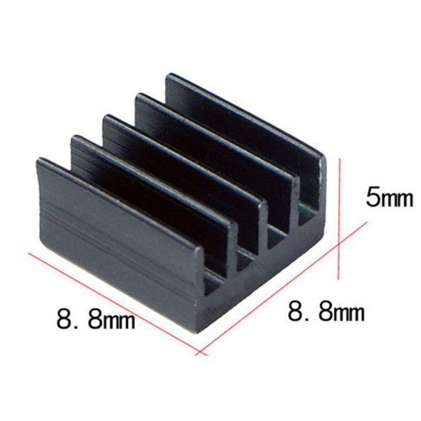 8.8mm x 8.8mm x 5mm Alüminyum Metal Soğutucu Blok Radyatör Amfi Led Entegre Transistor Vga Ram - 7